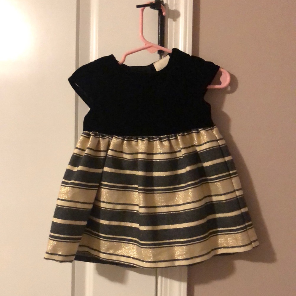 Velvet Black and Metallic Dress